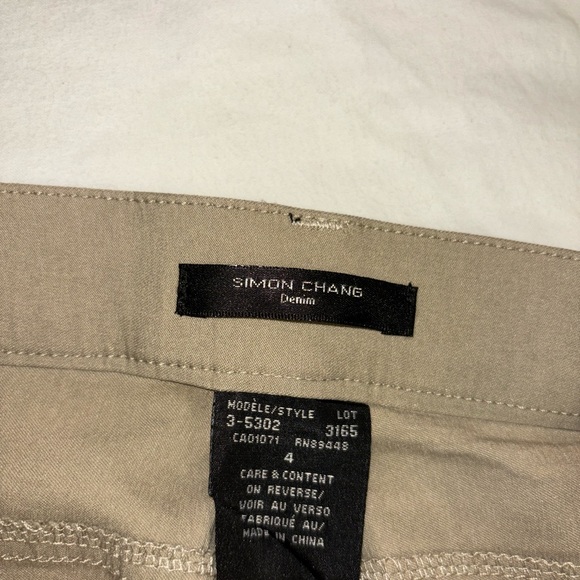 Simon Chang nylon tan pants. Size 4. - Picture 2 of 2